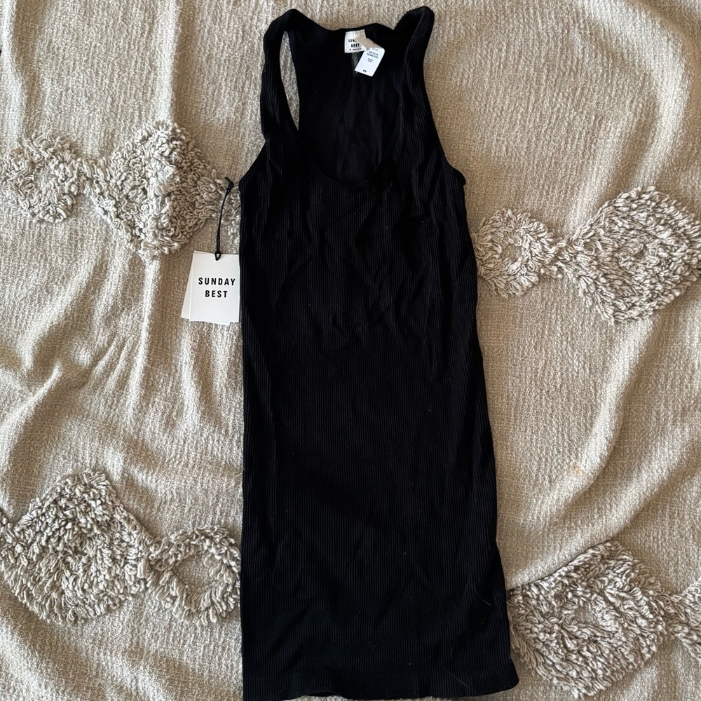 Aritzia Natalia Seamless Black Dress